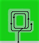 Schematische Darstellung der Mähmethode mit Mittelparzelle