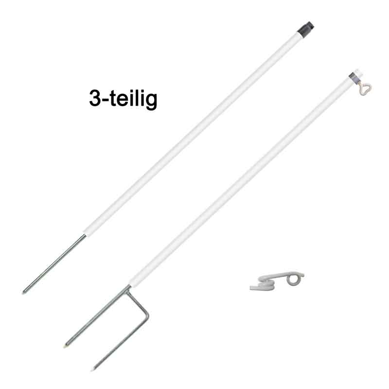 LARS Aufstellpfahl mit Doppelspitze 3-teilig