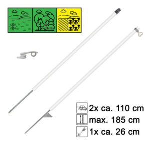 LARS Aufstellpfahl AP10 mit Einzelspitze 3-teilig