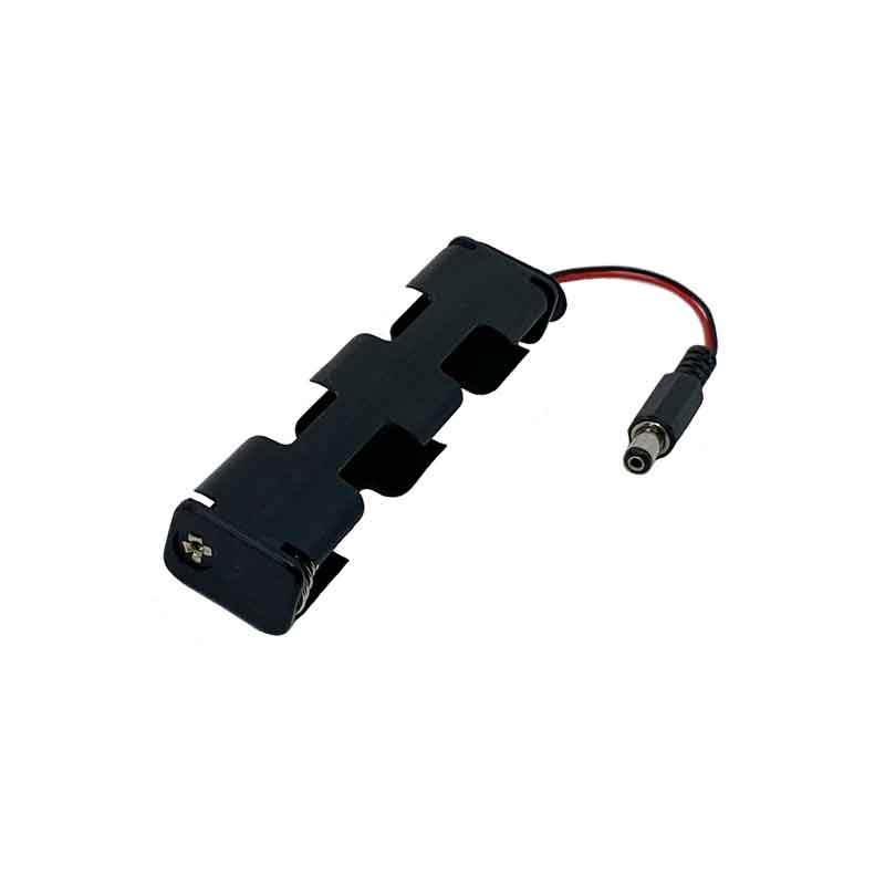 Batterie-Halter BH6, Batteriehalter mit Anschlusskabel und Stecker für 4x AA-Batterie